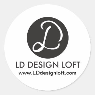 Uw Logo hier, eenvoudig,  Ronde Sticker