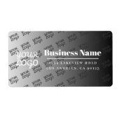 Uw logo hier getegeld wit ombre & bewerkbare kleur etiket (Voorkant)