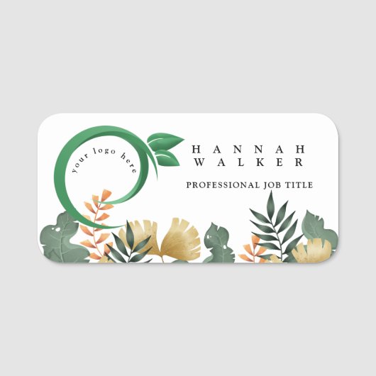 Uw logo hier, groene kleur naamplaatje (Voorkant)