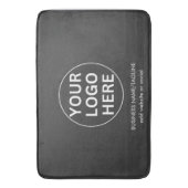 Uw Logo hier l Clean Grey Branded Business Hotel Badmat (Voorkant Verticaal)