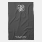 Uw Logo hier l Clean Grey Branded Business Theedoek (Verticaal)