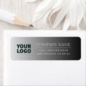 Uw Logo Hier Modern Ombre Grijs Zwart (bewerkbaar) Etiket (Insitu)