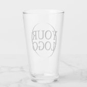 Uw Logo hier Schattige Funny Creëer Uw eigen ontwe Glas (Achterkant)