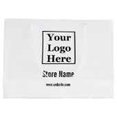 Uw Logo hier wit en zwart Groot Cadeauzakje (Achterkant)