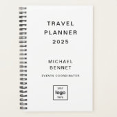 Uw Logo hier zwart-wit reizen Planner (Voorkant)