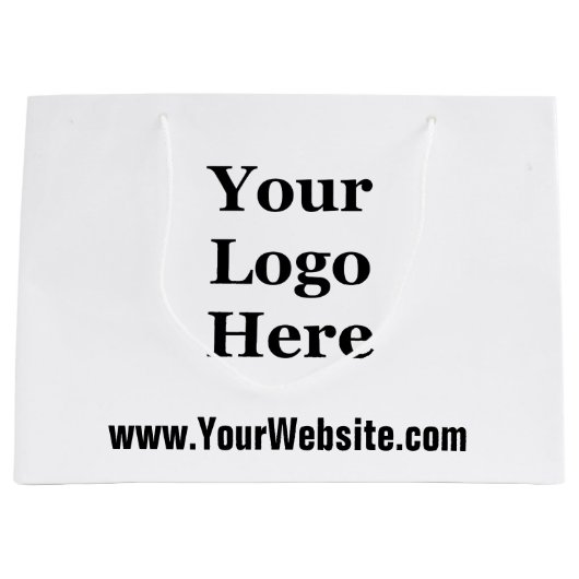 Uw Logo Hier Zwart-wit Sjabloon Groot Cadeauzakje (Voorkant)