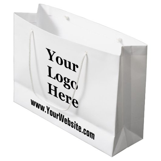 Uw Logo Hier Zwart-wit Sjabloon Groot Cadeauzakje (Voorkant Gekanteld)