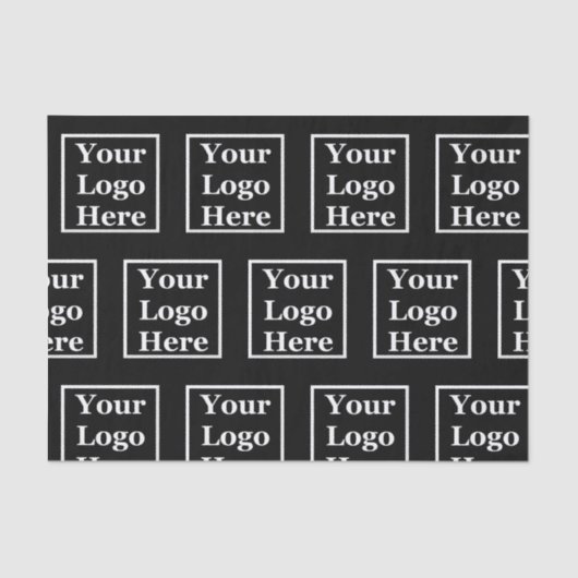 Uw Logo hier zwart-wit Tissuepapier (Voorkant)