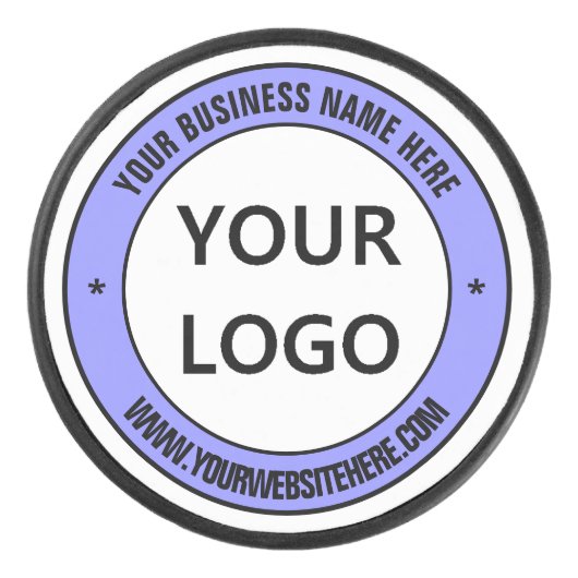 Uw Logo Hockey Puck Voorbeeld met aangepaste tekst (Voorkant)