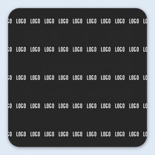 Uw Logo   horizontaal betegeld streeppatroon Vierkante Sticker