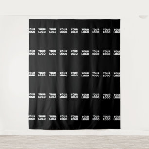 Uw Logo horizontaal betegeld streeppatroon Wandkleed