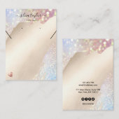 Uw logo juwelen-ketting oorenkaart visitekaartje (Voorkant / Achterkant)