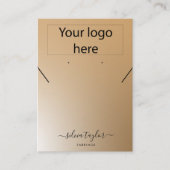 Uw logo juwelen-ketting oorenkaart visitekaartje (Voorkant)