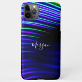 Uw Logo, kleurrijk gebogen licht, DIY-naam wit iPhone Hoesje (Achterkant)