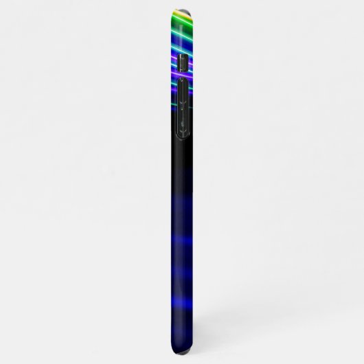 Uw Logo, kleurrijk gebogen licht, DIY-naam wit iPhone Hoesje (Linkerkant)