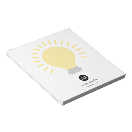 Uw Logo lichtlamp Notitieblok (Schuin)