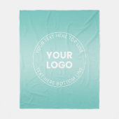 Uw Logo met / bewerkbaar elke kleurverloop Fleece Deken (Voorkant)