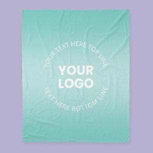 Uw Logo met / bewerkbaar elke kleurverloop Fleece Deken