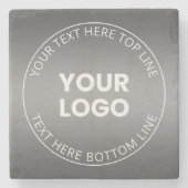 Uw Logo met / bewerkbaar elke kleurverloop Stenen Onderzetter (Voorkant)