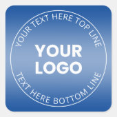 Uw Logo met / bewerkbaar elke kleurverloop Vierkante Sticker (Voorkant)