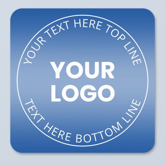 Uw Logo met / bewerkbaar elke kleurverloop Vierkante Sticker