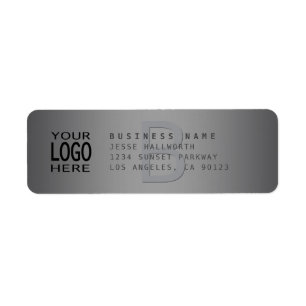 Uw Logo met/bewerkbaar kleurverloop en monogram Etiket