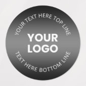 Uw Logo met bewerkbaar zwart-wit verloop Labels (Design 1)