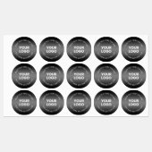 Uw Logo met bewerkbaar zwart-wit verloop Labels (Vel)