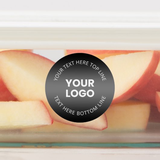 Uw Logo met bewerkbaar zwart-wit verloop Labels (Aangebracht)