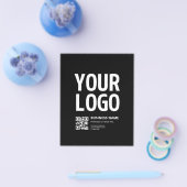 Uw logo met bewerkbare QR-code en tekst Flyer (Enkel)
