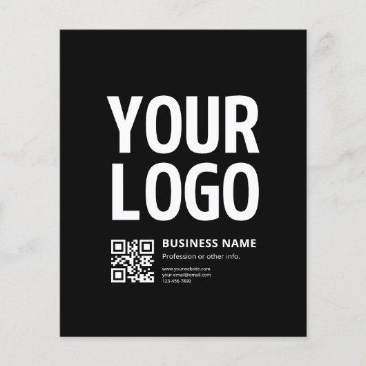 Uw logo met bewerkbare QR-code en tekst Flyer (Voorkant)