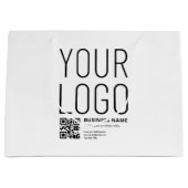 Uw logo met bewerkbare QR-code en tekst Groot Cadeauzakje (Voorkant)