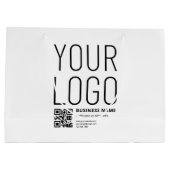 Uw logo met bewerkbare QR-code en tekst Groot Cadeauzakje (Achterkant)