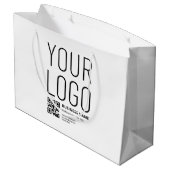 Uw logo met bewerkbare QR-code en tekst Groot Cadeauzakje (Achterkant Gekanteld)