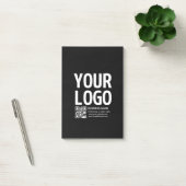 Uw logo met bewerkbare QR-code en tekst Post-it® Notes (Kantoor)