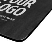 Uw logo met bewerkbare QR-code en tekst Snijplank (Hoek)