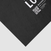 Uw logo met bewerkbare QR-code en tekst Tissuepapier (Detail)