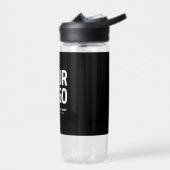 Uw logo met bewerkbare QR-code en tekst Waterfles (Links)