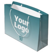 Uw logo met bewerkbare QR-code en verloop van kleu Groot Cadeauzakje (Achterkant Gekanteld)