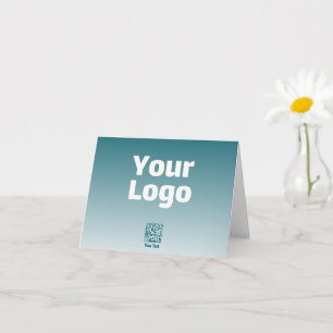 Uw logo met bewerkbare QR-code en verloop van kleu Kaart