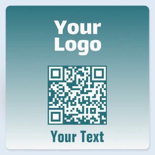 Uw Logo met bewerkbare QR-code en verloopombre Labels