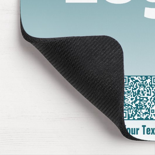 Uw Logo met bewerkbare QR-code en verloopombre Muismat (Hoek)