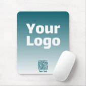 Uw Logo met bewerkbare QR-code en verloopombre Muismat (Met muis)