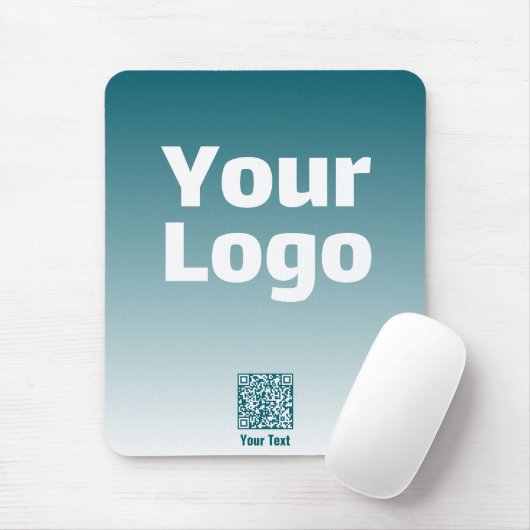 Uw Logo met bewerkbare QR-code en verloopombre Muismat (Met muis)
