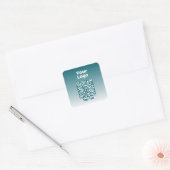 Uw Logo met bewerkbare QR-code en verloopombre Vierkante Sticker (Envelop)