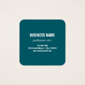 Uw Logo met bewerkbare QR-code en verloopombre Vierkante Visitekaartjes (Achterkant)