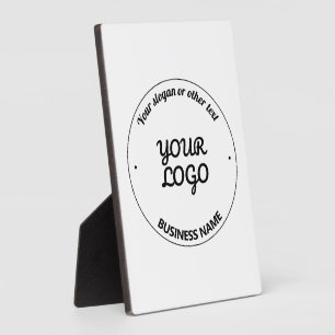 Uw Logo met bewerkbare slogan en bedrijfsnaam Fotoplaat