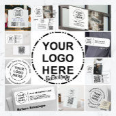 Uw Logo minimalistische moderne aangepaste tekst Ronde Sticker