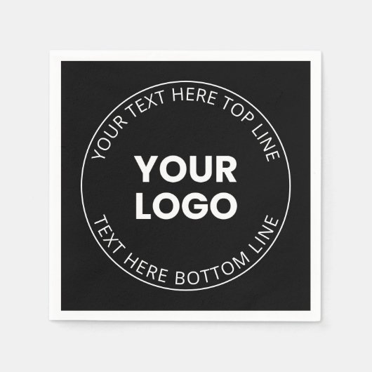Uw Logo minimalistische stijl Servet (Voorkant)