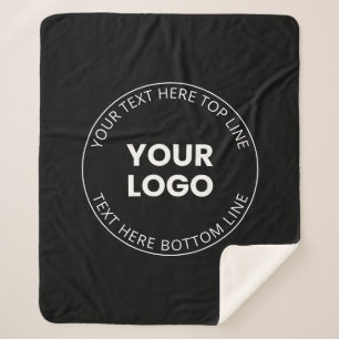 Uw Logo minimalistische stijl Sherpa Deken